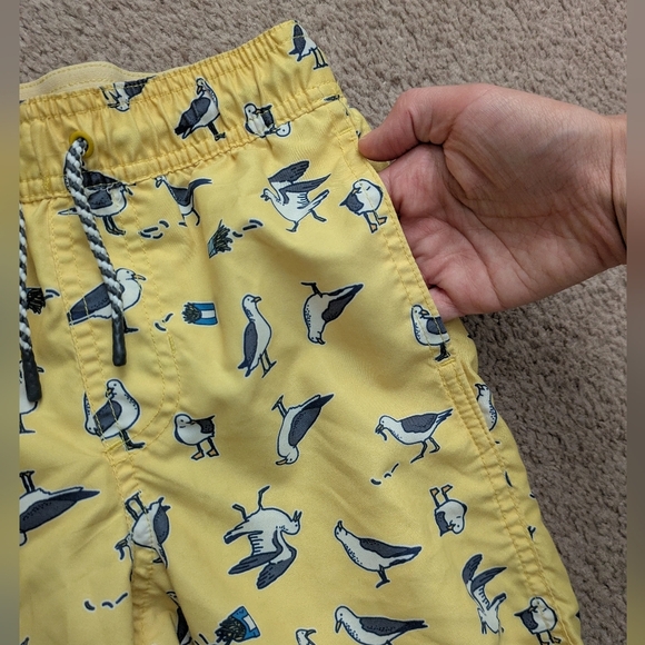 Cat & Jack Target Youth Boys Yellow Seagull Swim Trunks Small 6 / 7 - Picture 5 of 12